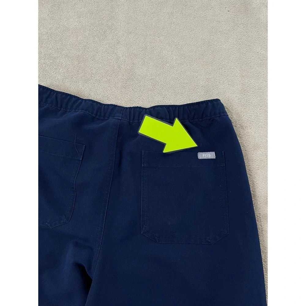FIGS Technical Collection Scrub Pants Men's XS Navy Blue Cargo Pockets TM3001S